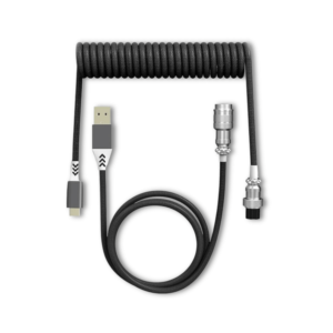 ZIFRIEND COILED AVIATOR USB CABLE- BLACK